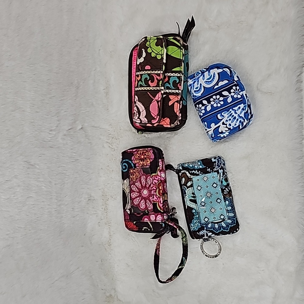 Vera Bradley Bundle of 4 Wallets , Card Holders